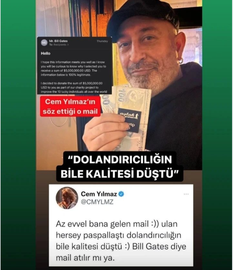 cem yilmaz dolandiriciligin bile kalitesi dustu